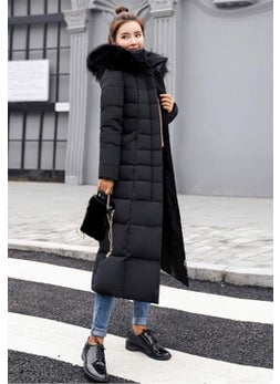 1Tarz 1Style Barbora Daily Winter Full Length Puffer Women's Coat BT180BLACK1  - Image 1