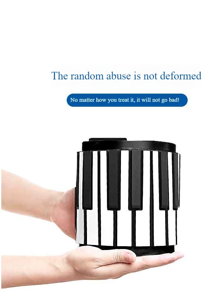 Keys Roll Up Piano with Pedal Upgraded Numeric Portable Piano Sticker Keyboard for Kids Beginner  - Image 4