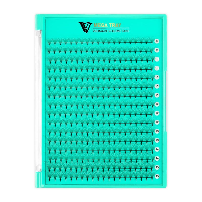 VAVALASH Premade Fans Eyelash Extensions 10D 14D 16D 20D 005 007 Thickness CD Curl Middle Stem Volume Lash Extensions 320 Fans10D007C815mm