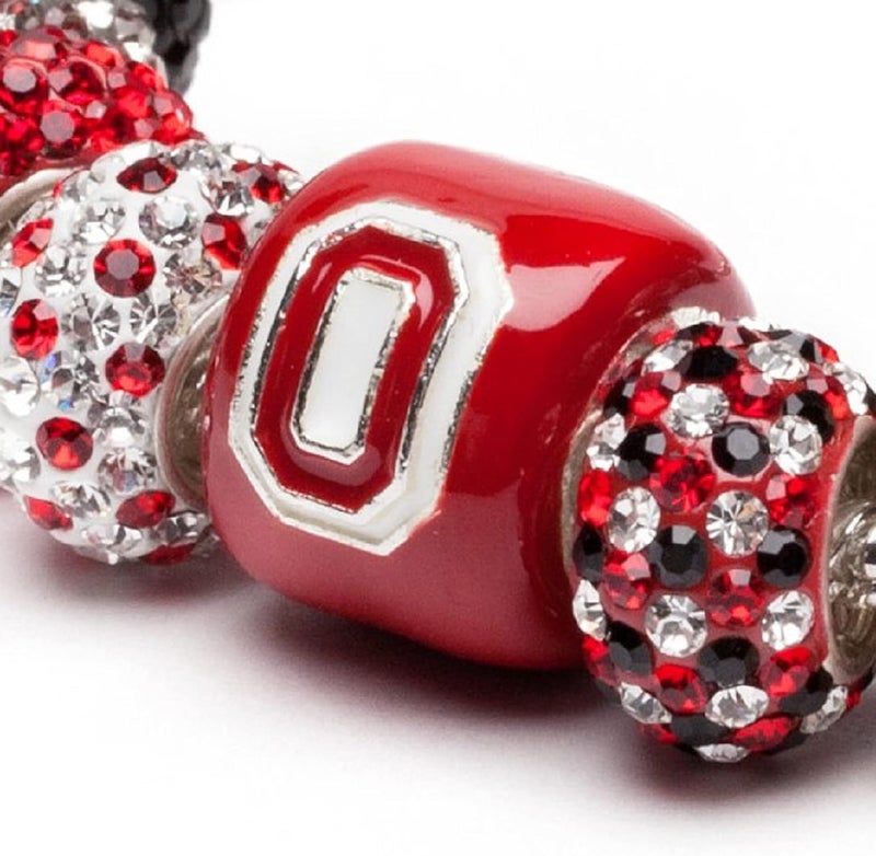 Stone Armory Bead for Charm Ohio – Ohio State University Charm Features Red with Block O – Stainless Steel Compatible with Pandora Bracelets – OSU Jewelry - Gift for Fans & Alumni - Image 4