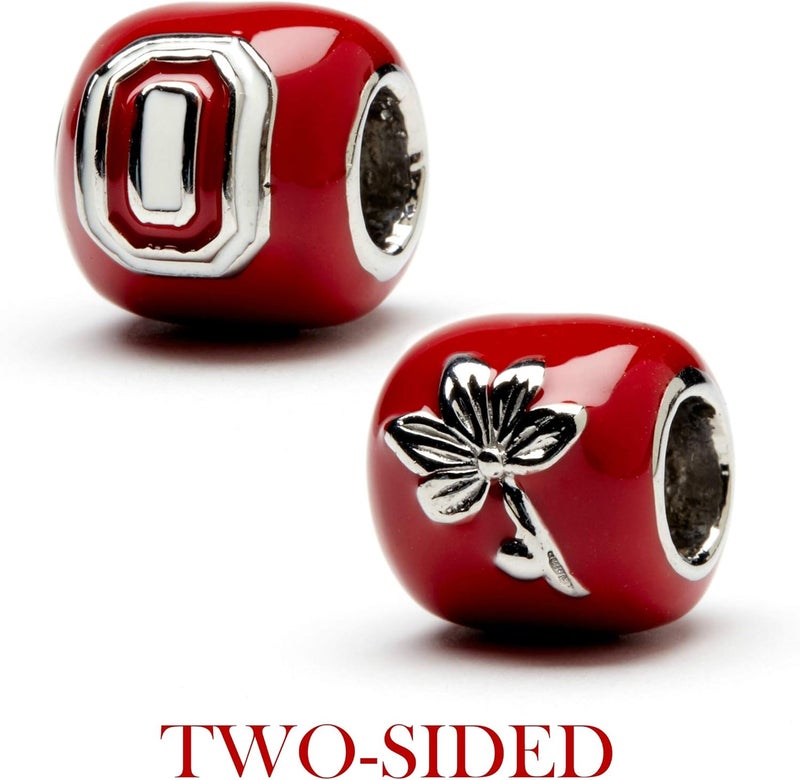 Stone Armory Bead for Charm Ohio – Ohio State University Charm Features Red with Block O – Stainless Steel Compatible with Pandora Bracelets – OSU Jewelry - Gift for Fans & Alumni - Image 3