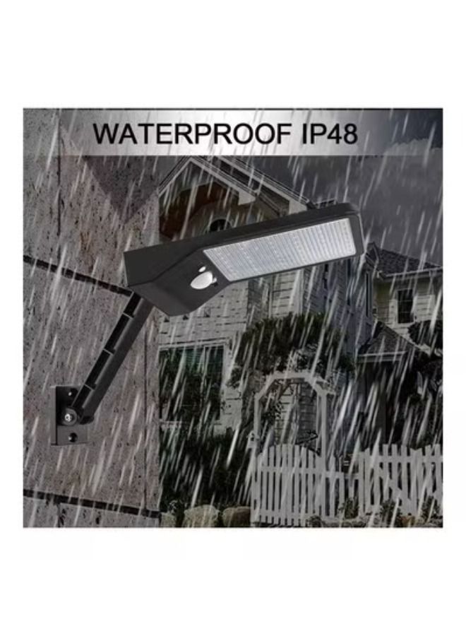 ACLIX 2 Piece Outdoor Solar LED Street Light with Remote Control and Motion Sensor Black - Image 2