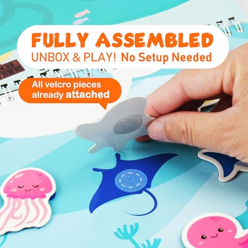 BenBen Busy Book for Toddlers 30 Pages PreAssembled Preschool Learning Activities Montessori Toys for Ages 3 and Up Autism Sensory Toys Kids Educational Activity Book Birthday Gift - Image 5