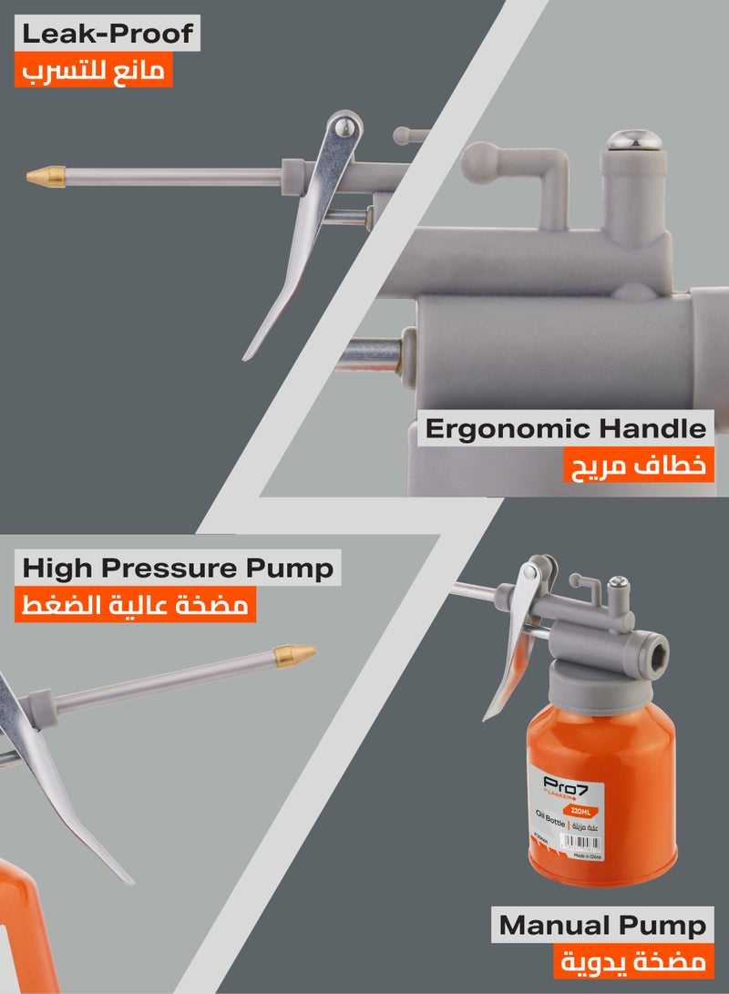 Pro7 Oil Bottle Orange|Oil Galvanized Steel Safety Can Penetrating Oil Spray Tip Oile Orange Metal |Oil Pot Robot Oil Tank With Handle - Image 3