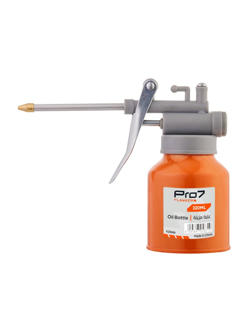 Pro7 Oil Bottle Orange|Oil Galvanized Steel Safety Can Penetrating Oil Spray Tip Oile Orange Metal |Oil Pot Robot Oil Tank With Handle - Image 1