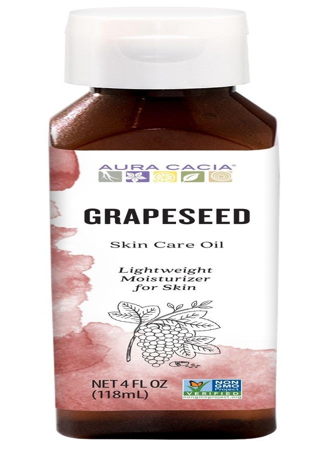 Aura Cacia Grapeseed Skin Care Oil | GC/MS Tested for Purity | 118ml (4 fl. oz.) - Image 1