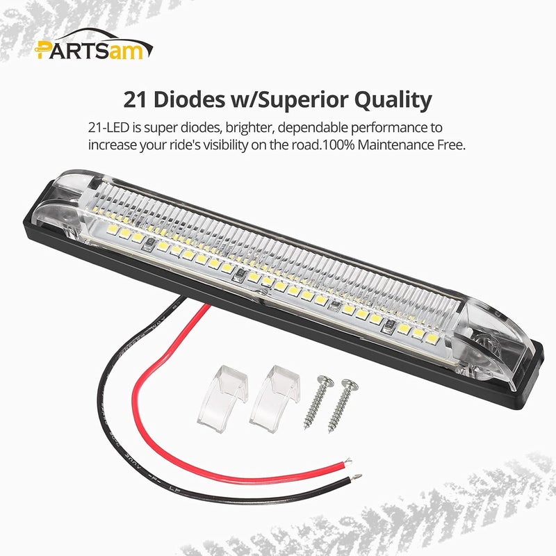 Partsam 4x 6 Inch White LED Utility Strip Lights - Image 2
