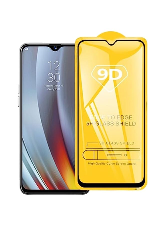 mietubl Tempered Glass Screen Protector Compatible 9D Full Glue Full Screen Tempered Glass Film For OPPO Realme 3 Pro