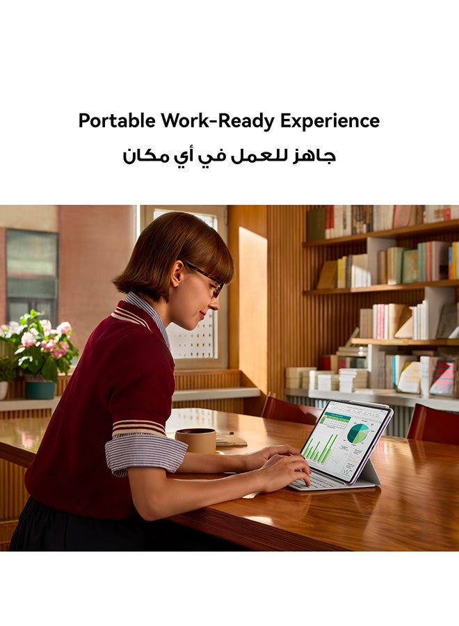 هواوي تابلت ميت باد 11.5 إصدار PaperMatte 2025 WIFI 8 جيجابايت RAM + 256 جيجابايت بنفسجي مع لوحة مفاتيح مجانية + قلم M - إصدار الشرق الأوسط - Image 5
