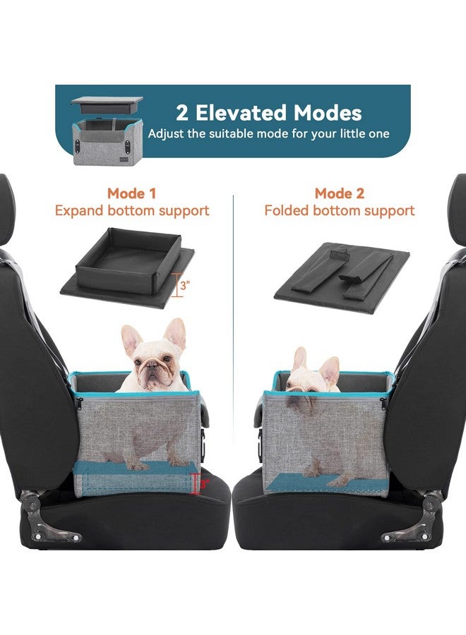 بتس فيت مقاعد سيارة للكلاب الصغيرة من PETSFIT، مقعد سيارة معزز محمول للكلاب مع مشابك آمنة حاصلة على براءة اختراع، مقود قابل للتثبيت، مناسب للحيوانات الأليفة الصغيرة التي يصل وزنها إلى 25 رطلاً (رمادي) - Image 5