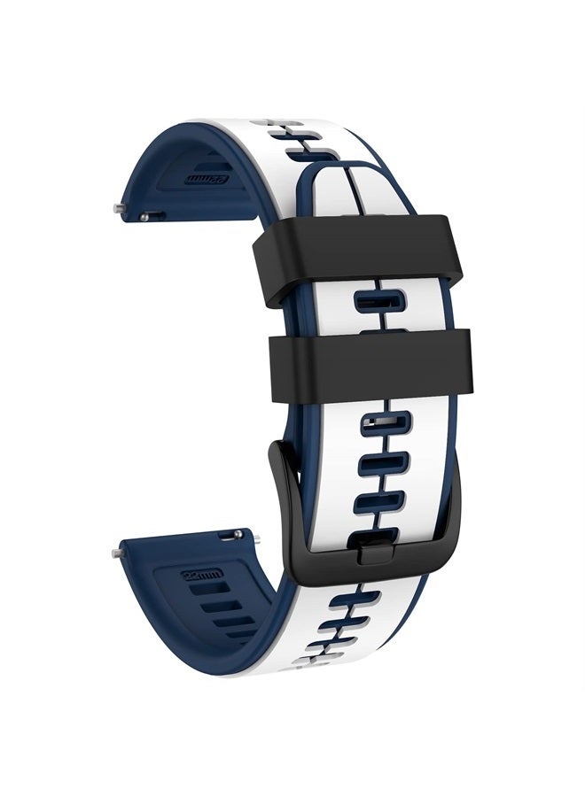 ISABAKE Quick Release Silicone Band 22mm Replacement for Garmin Vivoactive 4,Garmin Venu 2, Samsung Gear S3 Frontier, Galaxy Watch 46mm/Watch 3 45mm, Fossil Gen 5, Amazfit GTR 2, 2e,Ticwatch Pro 3 - Image 1