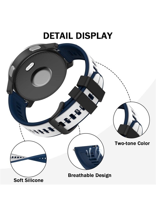 ISABAKE Quick Release Silicone Band 22mm Replacement for Garmin Vivoactive 4,Garmin Venu 2, Samsung Gear S3 Frontier, Galaxy Watch 46mm/Watch 3 45mm, Fossil Gen 5, Amazfit GTR 2, 2e,Ticwatch Pro 3 - Image 2