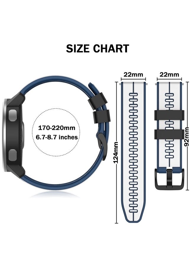 ISABAKE Quick Release Silicone Band 22mm Replacement for Garmin Vivoactive 4,Garmin Venu 2, Samsung Gear S3 Frontier, Galaxy Watch 46mm/Watch 3 45mm, Fossil Gen 5, Amazfit GTR 2, 2e,Ticwatch Pro 3 - Image 4