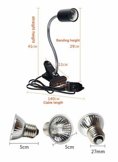 Tortoise Heat Lamp 50W UVA/UVB Clamp-on Reptile Bulb 360° Adjustable Aquarium Heating Light E27 Emitter for Reptiles Amphibians Lizards Turtle Snakes - pzsku/Z07AC7D51D807D41A4444Z/45/_/1670208846/2959cd8b-2350-4e3b-a3c8-281d76321046