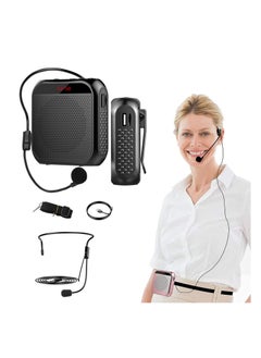 Y&D Voice Amplifier with Wired Microphone Headset, Portable Rechargeable PA System Speaker Personal Speech Amplifier, Loudspeaker for Teachers, Tour Guides/Coaches Metting/Yoga/Fitness (Black)  - Image 1