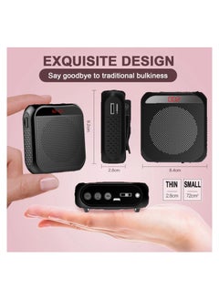 Y&D Voice Amplifier with Wired Microphone Headset, Portable Rechargeable PA System Speaker Personal Speech Amplifier, Loudspeaker for Teachers, Tour Guides/Coaches Metting/Yoga/Fitness (Black)  - Image 4