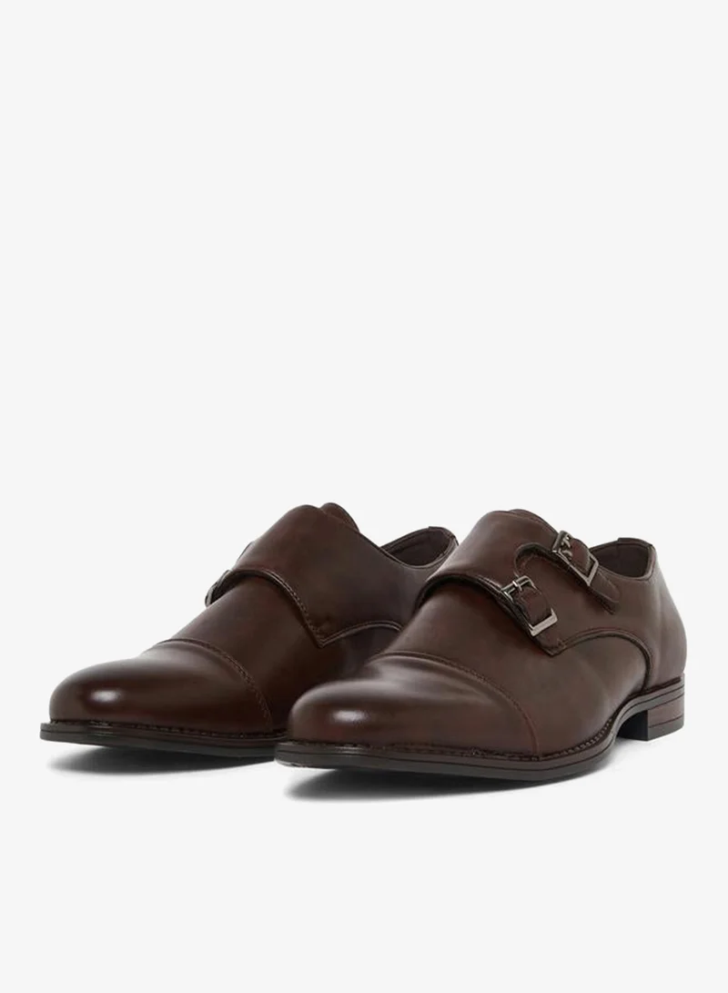 ستايلي حذاء جلد بسير مونك مزدوج