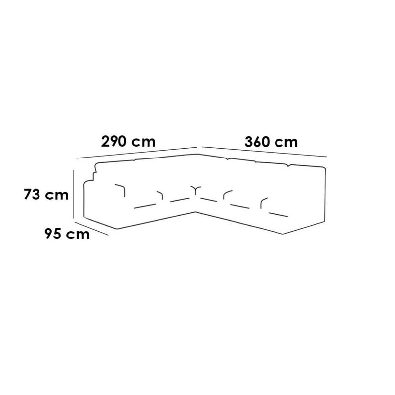 home house Suede wood and linen corner sofa - grey - Image 2