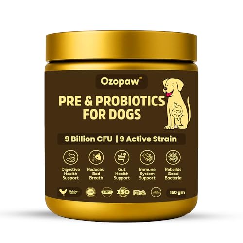 OZOPAW Pre & Probiotics for Dogs 150g | 9B CFU with Digestive Enzymes | Supports Digestion, Firmer Stools & Gut Balance | Helps Reduce Gas, Bloating, Skin Allergies, Scratching & Paw-Licking - Image 1