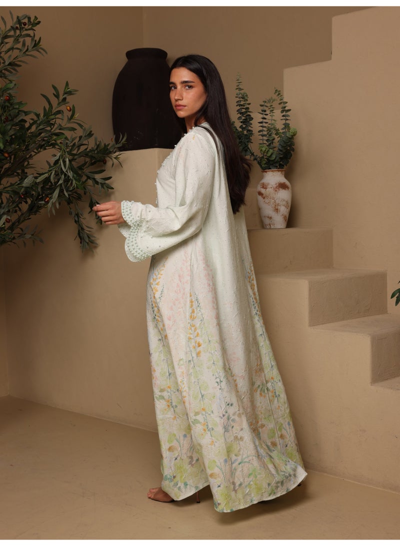 اكسا جلابية روز بيرل IK5023 اخضر - Image 4