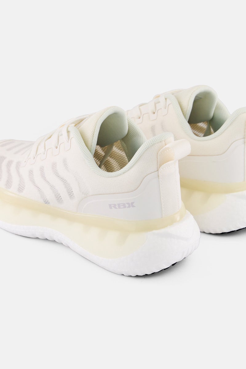 RBX Women Brand Logo Lace Up Training Shoes, Beige  - Image 3