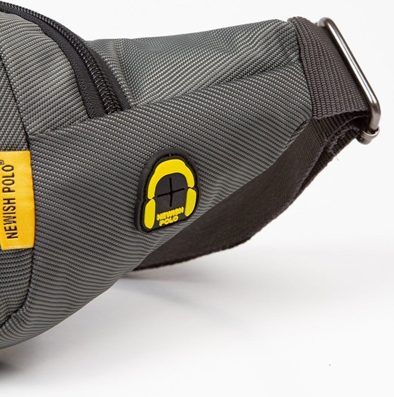 Newish Polo Men's Gray Impertex Fabric Headphone Output Waist and Shoulder Bag newpolo201  - Image 2