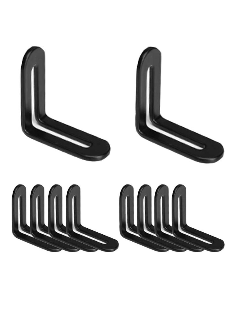 KASTWAVE 10 Pcs Adjustable L-Shape Corner Brace with Slot, Metal Connector Slidable Slotted Joint Right Angle Bracket Fastener for Wood Chair Bookshelf Board Window Furniture Cabinet DIY  - Image 1