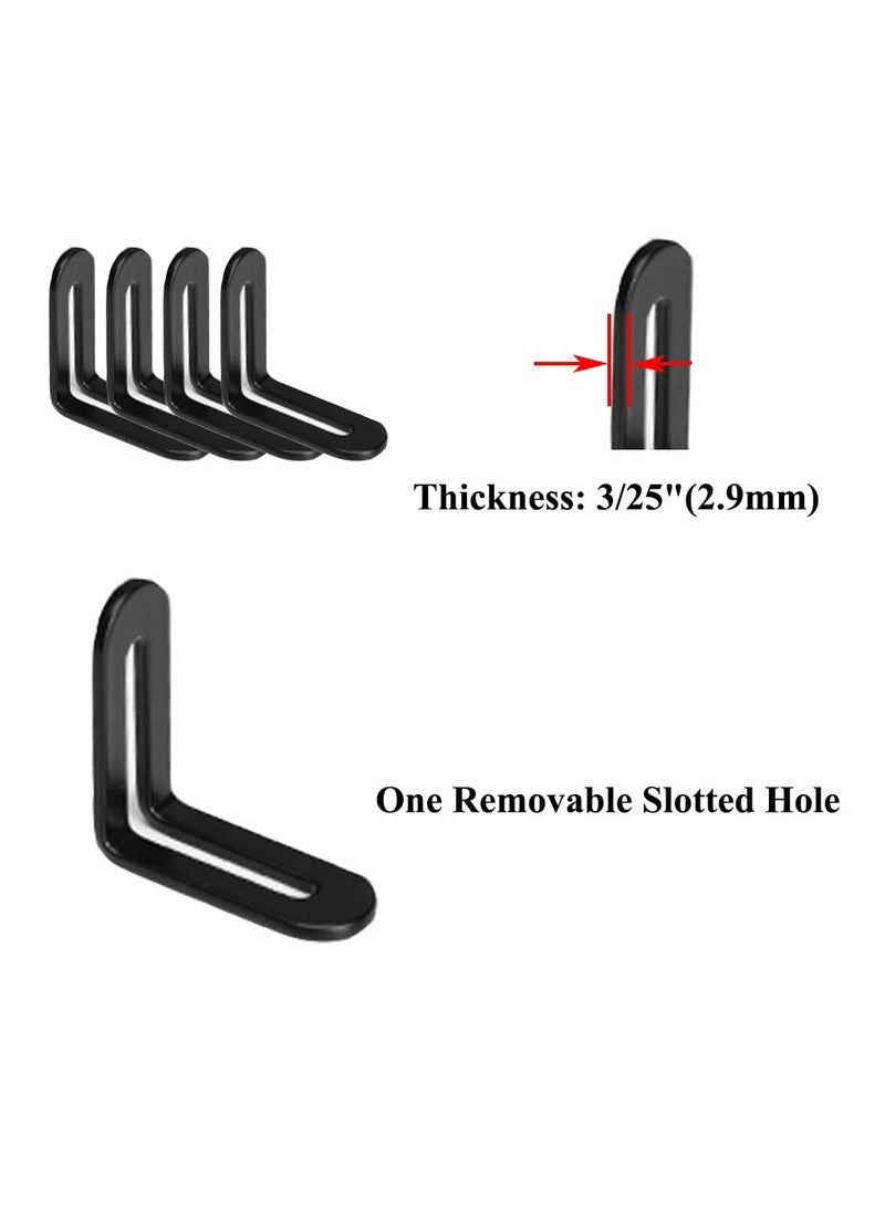 KASTWAVE 10 Pcs Adjustable L-Shape Corner Brace with Slot, Metal Connector Slidable Slotted Joint Right Angle Bracket Fastener for Wood Chair Bookshelf Board Window Furniture Cabinet DIY  - Image 5