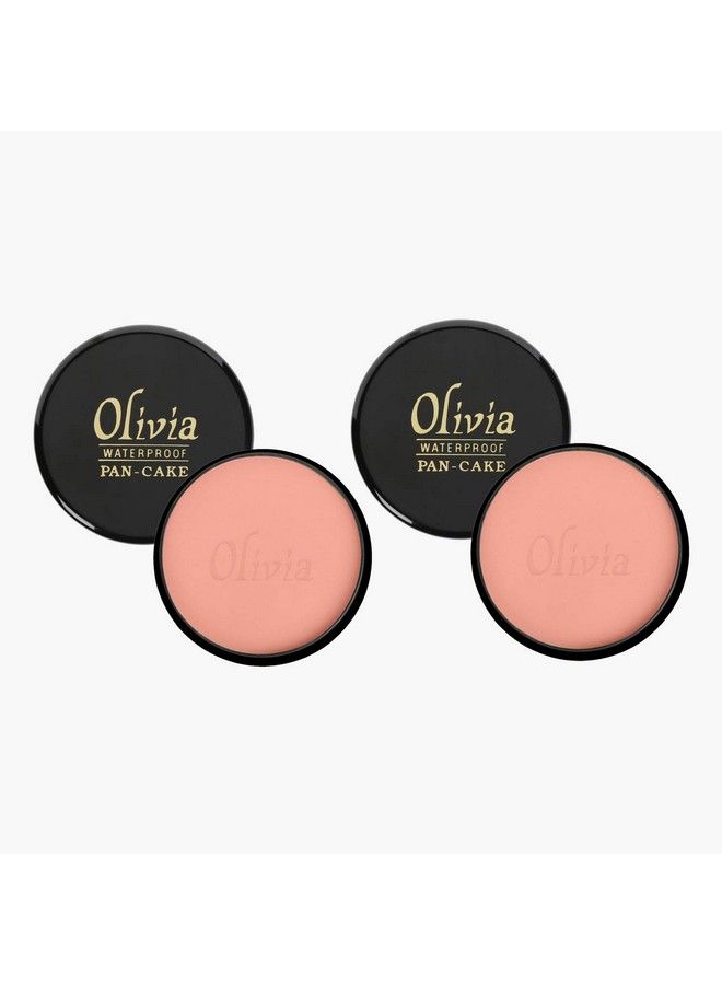 Olivia Waterproof Bronze Glow Makeup Cream Concealer Pan Cake (Shade No.22 25 G) Pack Of 2 Shimmering Finish - Image 2