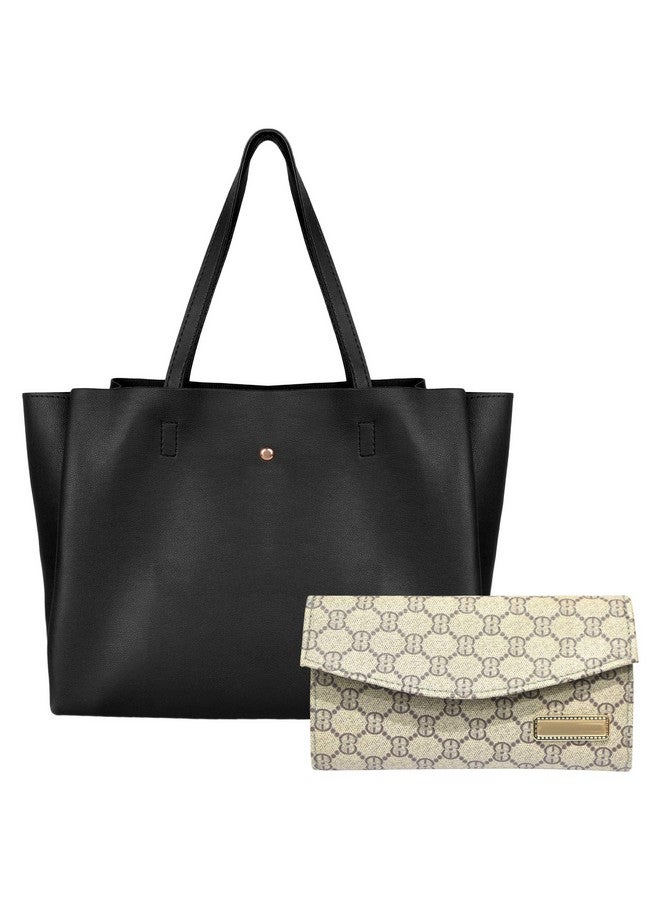 ALIZA Women's tote bag combo Set of 2 (Black) - Image 1