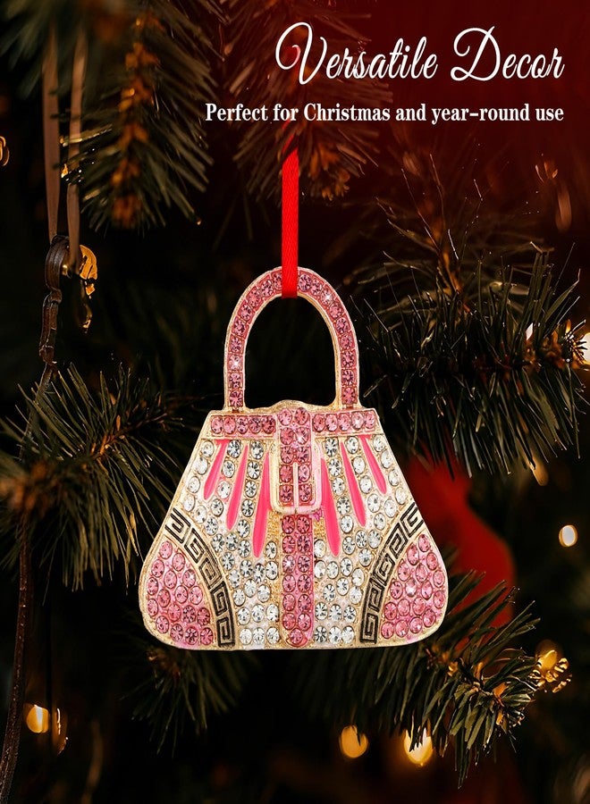 WhatSign Pink Handbag Christmas Ornaments - Metal Ornaments for Christmas Tree Decorations Keepsake Gifts for Women Girls Sister - Image 5