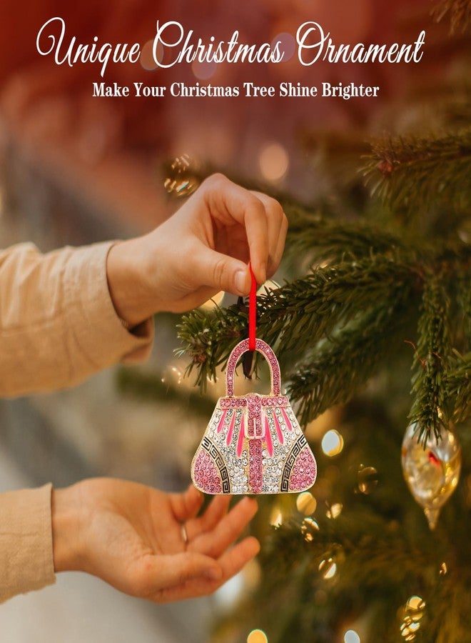 WhatSign Pink Handbag Christmas Ornaments - Metal Ornaments for Christmas Tree Decorations Keepsake Gifts for Women Girls Sister - Image 2