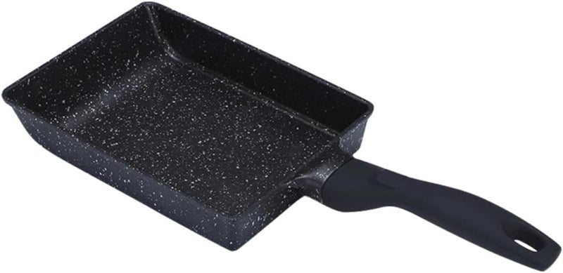 Non-stick Tamagoyaki Egg Pan Aluminium Alloy Frying Skillet for Induction Stove Household Cooking Even Heat Distribution Easy Clean Black Handle - Image 1