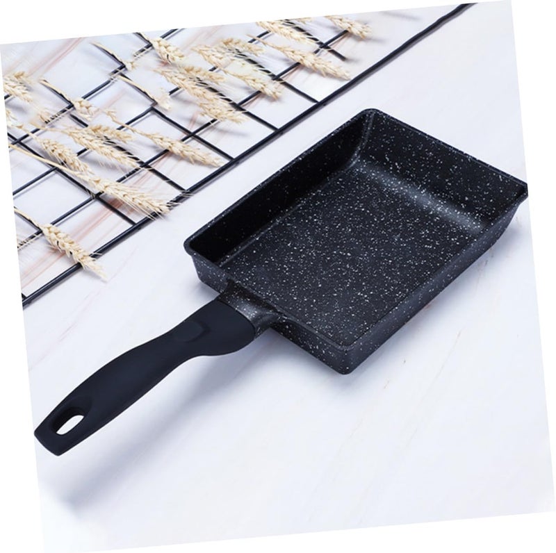 Non-stick Tamagoyaki Egg Pan Aluminium Alloy Frying Skillet for Induction Stove Household Cooking Even Heat Distribution Easy Clean Black Handle - Image 3