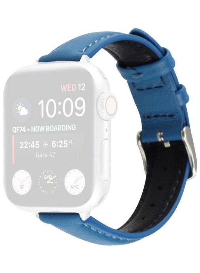 NIBEMINENT Ethnic Replacement Watchband For Apple Watch Series 1/2/3/4/5/6/7/SE 38/40/41mm Blue - Image 1