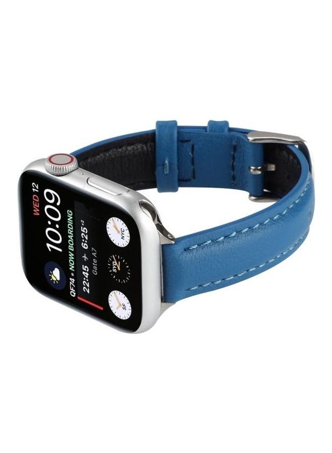 NIBEMINENT Ethnic Replacement Watchband For Apple Watch Series 1/2/3/4/5/6/7/SE 38/40/41mm Blue - Image 3