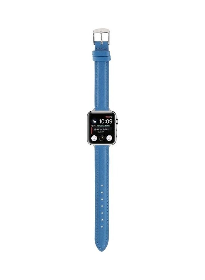 NIBEMINENT Ethnic Replacement Watchband For Apple Watch Series 1/2/3/4/5/6/7/SE 38/40/41mm Blue - Image 5