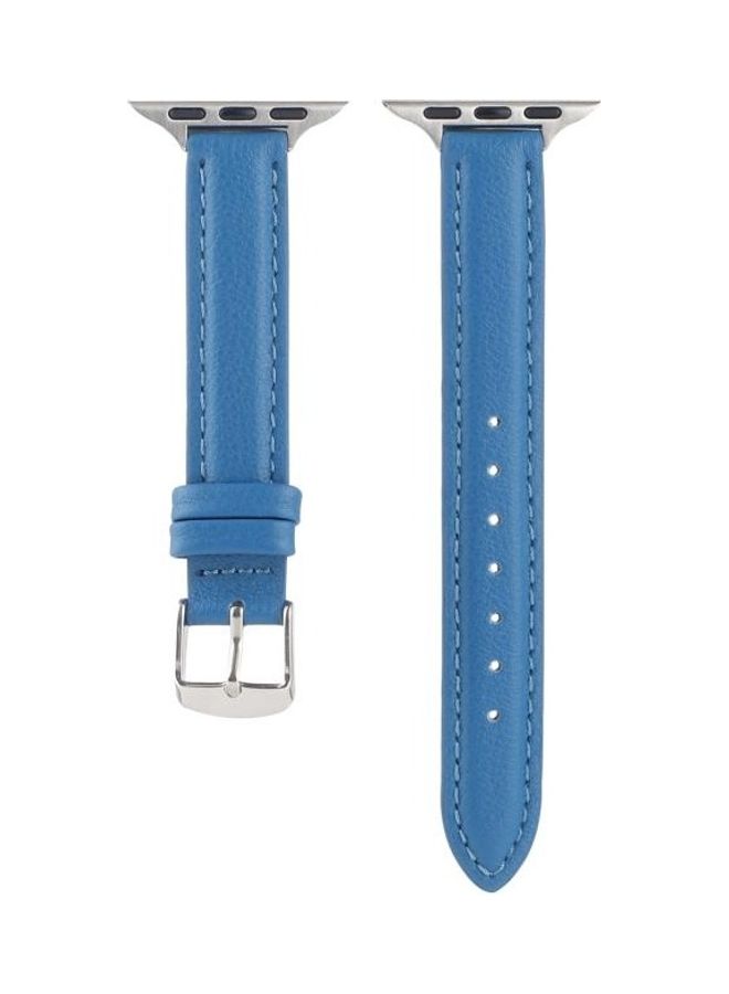 NIBEMINENT Ethnic Replacement Watchband For Apple Watch Series 1/2/3/4/5/6/7/SE 38/40/41mm Blue - Image 2