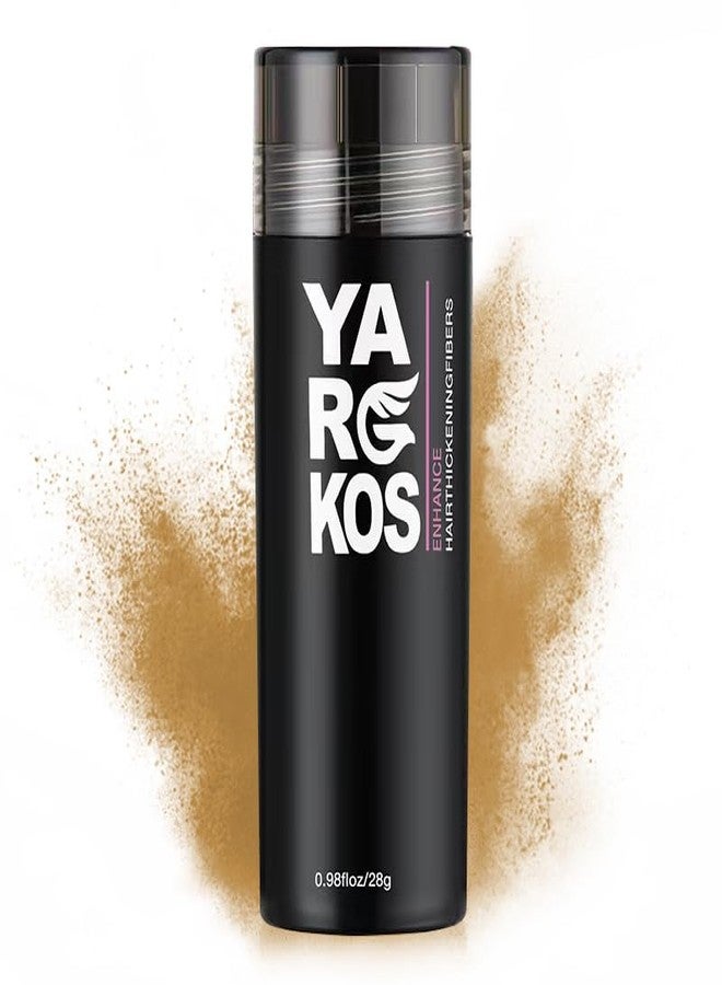 Yargkos Hair Fibers for Thinning Hair or Fill In Fine, Hair Building Fibers (28g) for Women & Men, Hair Powder for Instantly Thicker, Fuller Looking - DARK BLONDE - Image 1