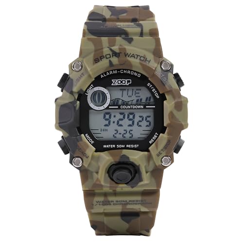 Zoop Digital Watch with Digital Dial & Military Camo Strap for Boys Kids, from House of Titan - 16051PP04 - Image 1