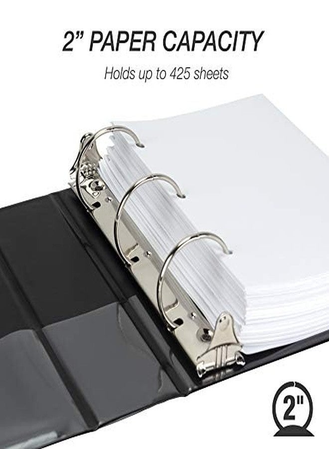 سامسيل مجلد سامسيل الاقتصادي الصغير ذو الثلاث حلقات، مقاس 1 بوصة، صنع في الولايات المتحدة الأمريكية، مجلد بحلقات دائرية، غلاف قابل للتخصيص غير لاصق، عرض 1 بوصة، مفرد، أسود - Image 4