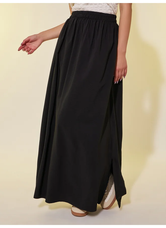 تايك تو Take Two Solid Mid Rise A-Line Maxi Skirts