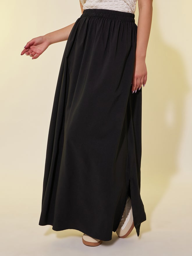 Take Two Take Two Solid Mid Rise A-Line Maxi Skirts  - Image 2