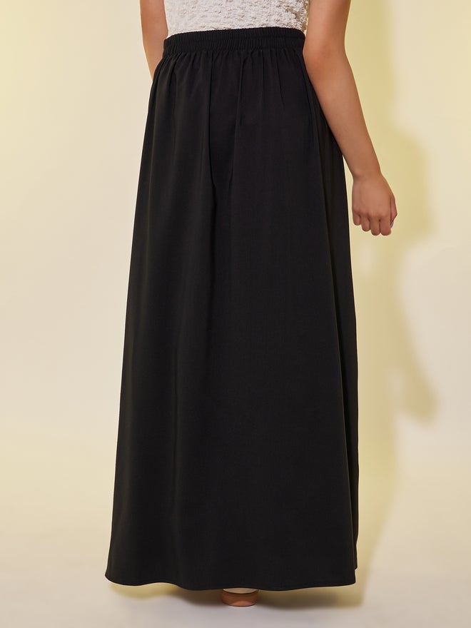 Take Two Take Two Solid Mid Rise A-Line Maxi Skirts  - Image 4