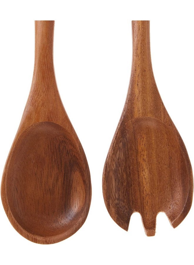 Lipper International Lipper International Acacia Oblong Salad Servers, 12" Long, One Pair  - Image 3