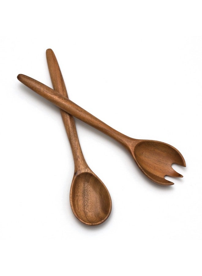 Lipper International Lipper International Acacia Oblong Salad Servers, 12" Long, One Pair  - Image 1