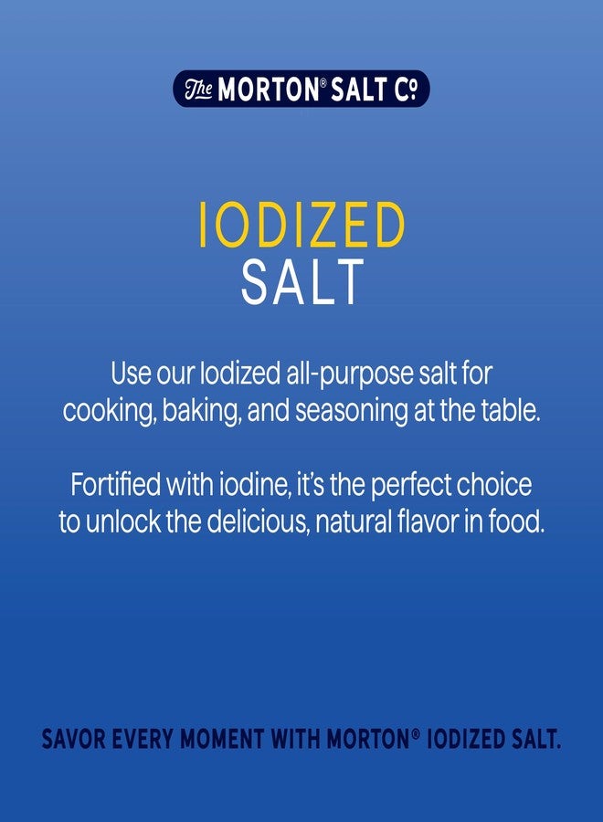 Morton Iodized Salt, All-Purpose, (26 oz), 2-Pack - All-Purpose, Perfect for Cooking & Table Use - Image 4