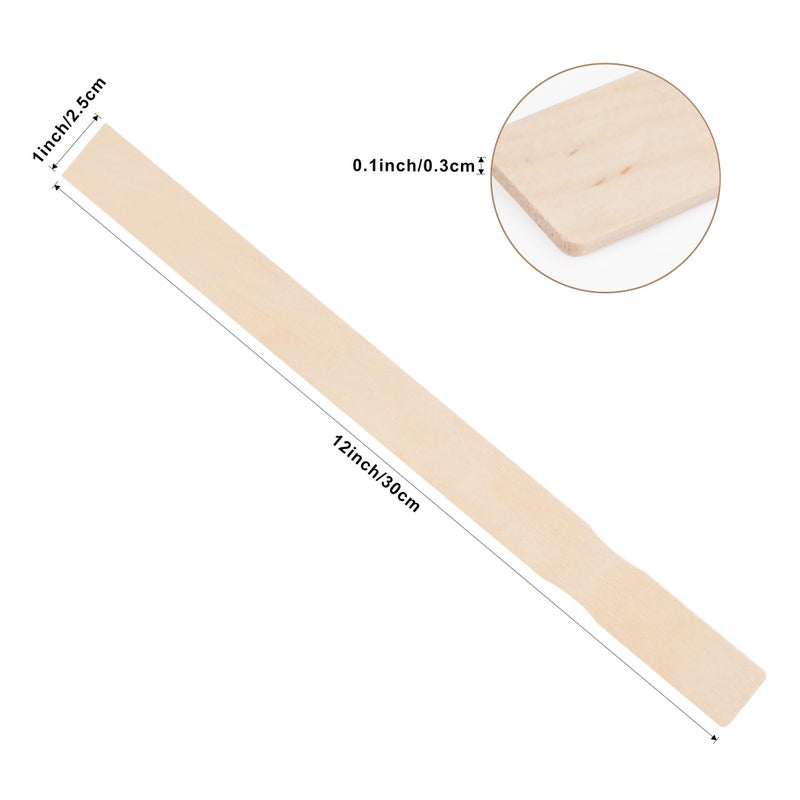 CRTWDMAN 30 Pieces Paint Stir Sticks, 12 Inch Long Wooden Paint Stirrers for Mixing Paint, Paint Sticks for Library Markers or Garden Plant Labels, Mixing Sticks for DIY Craft Sticks - Image 2