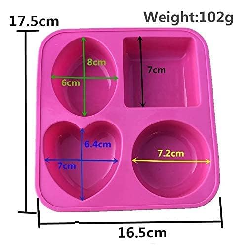 GLAMAXY Silicon Round Heart Square Shape Baking Mould NonStick for Cake Biscuits Bread Easy Clean BPA Free Microwave Oven Dishwasher - Image 5