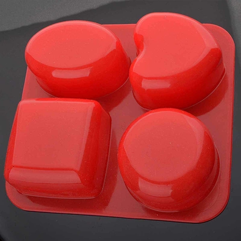 GLAMAXY Silicon Round Heart Square Shape Baking Mould NonStick for Cake Biscuits Bread Easy Clean BPA Free Microwave Oven Dishwasher - Image 4